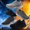Grey, dark blue, military green, dark grey, black sports shoes for both men and women, breathable and lightweight Specification image